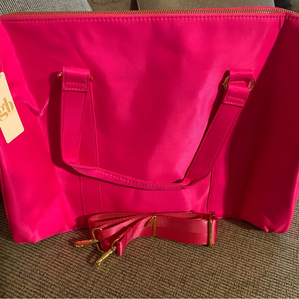GB Girls Hot Pink Tote with Gold Details